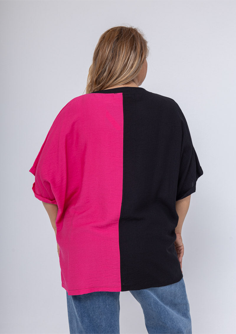 Top Noa ZWART/ROZE