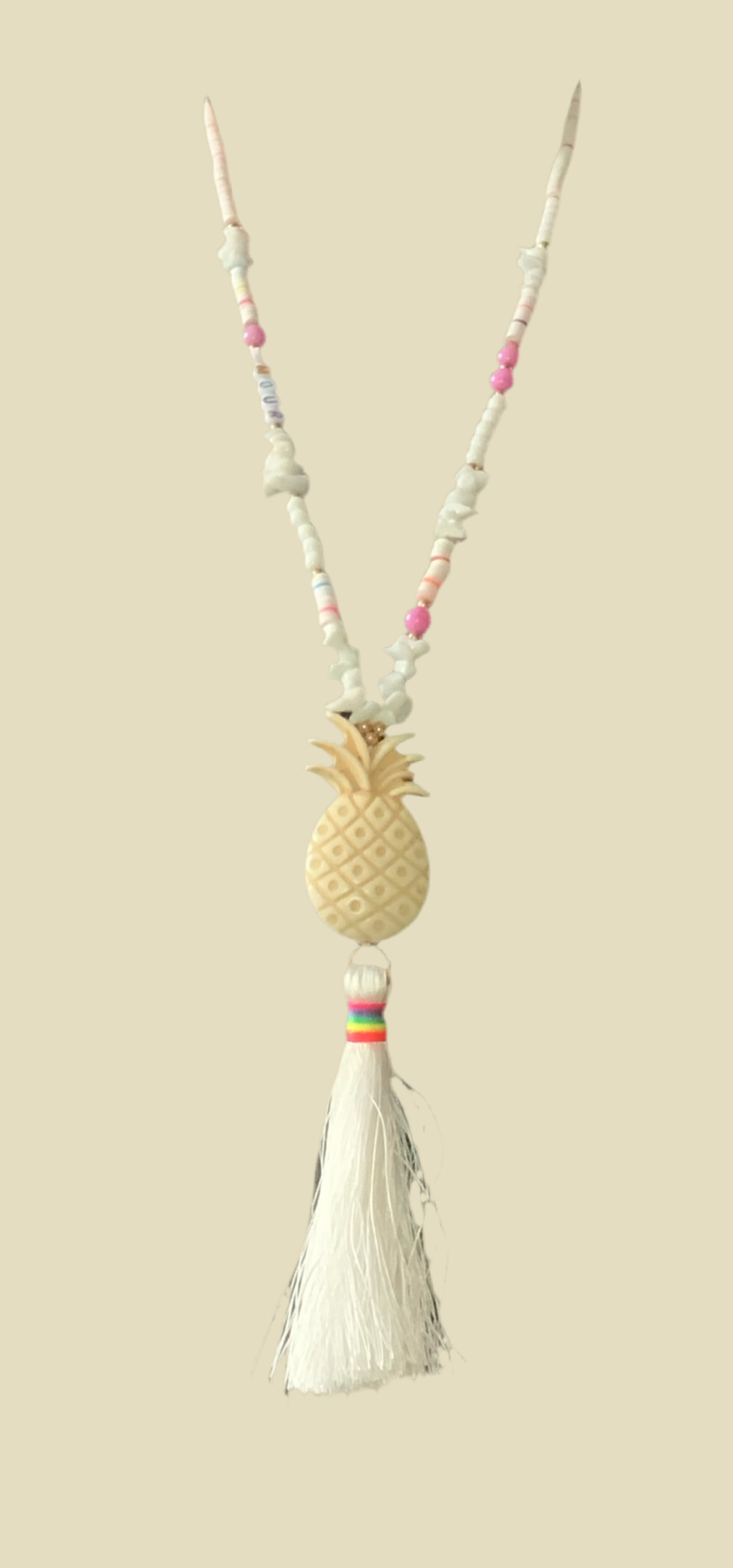 Ketting ananas WIT