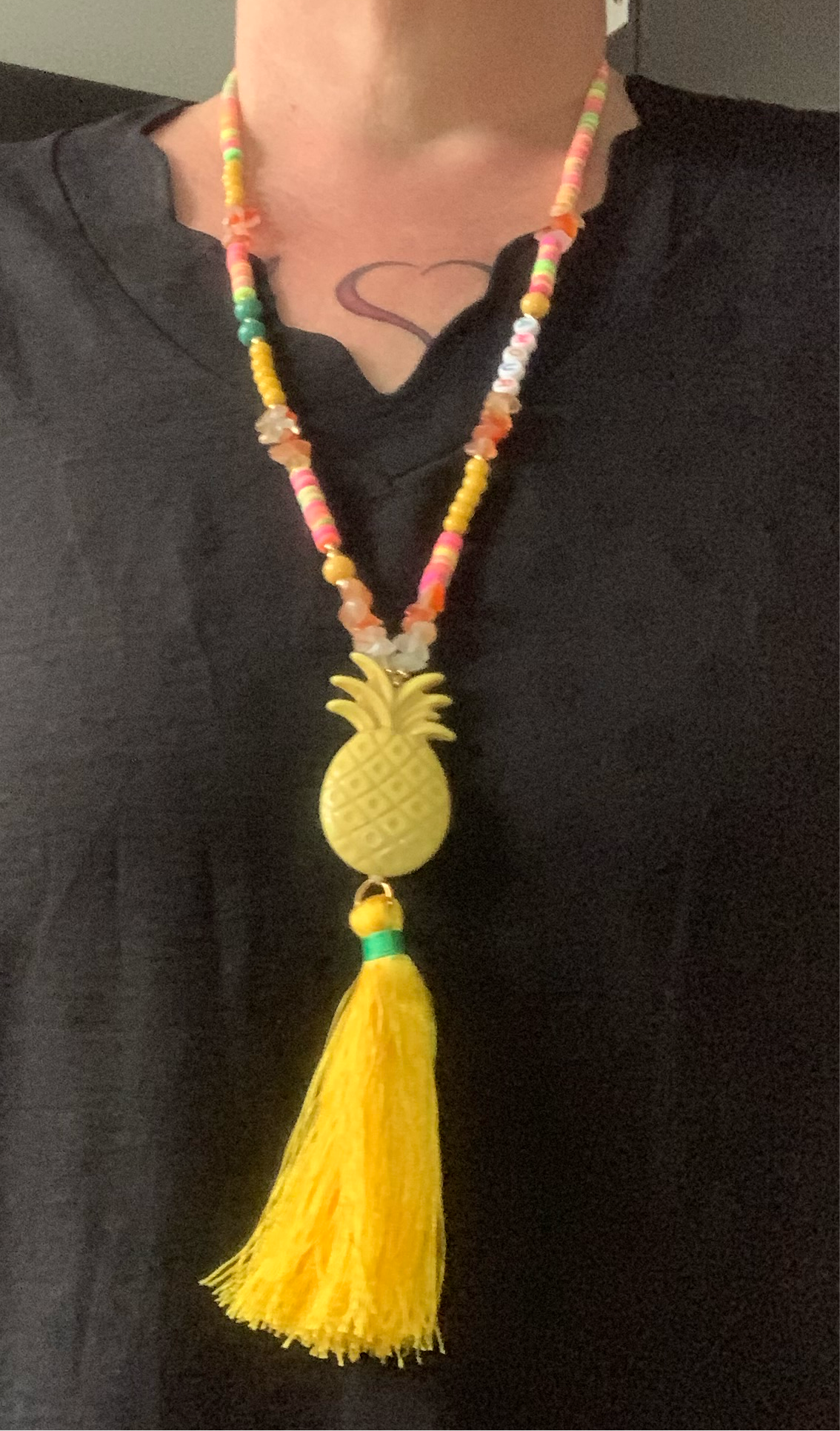 Ketting ananas GEEL