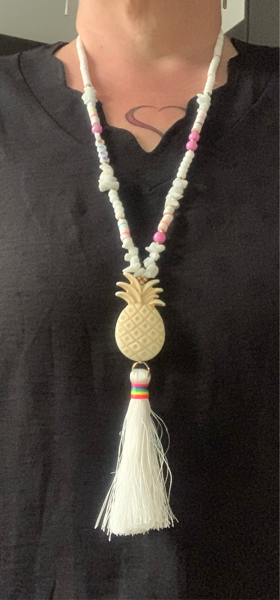 Ketting ananas WIT