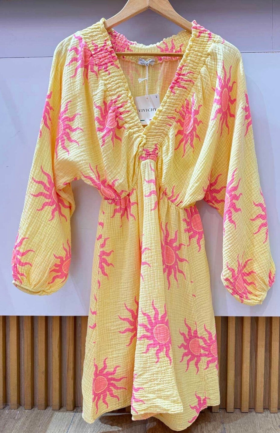 Korte Jurk zonnetjes kleine & grote maten en diverse kleuren