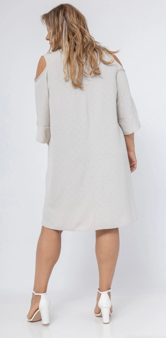 Jurk stip detail diverse kleuren plus size