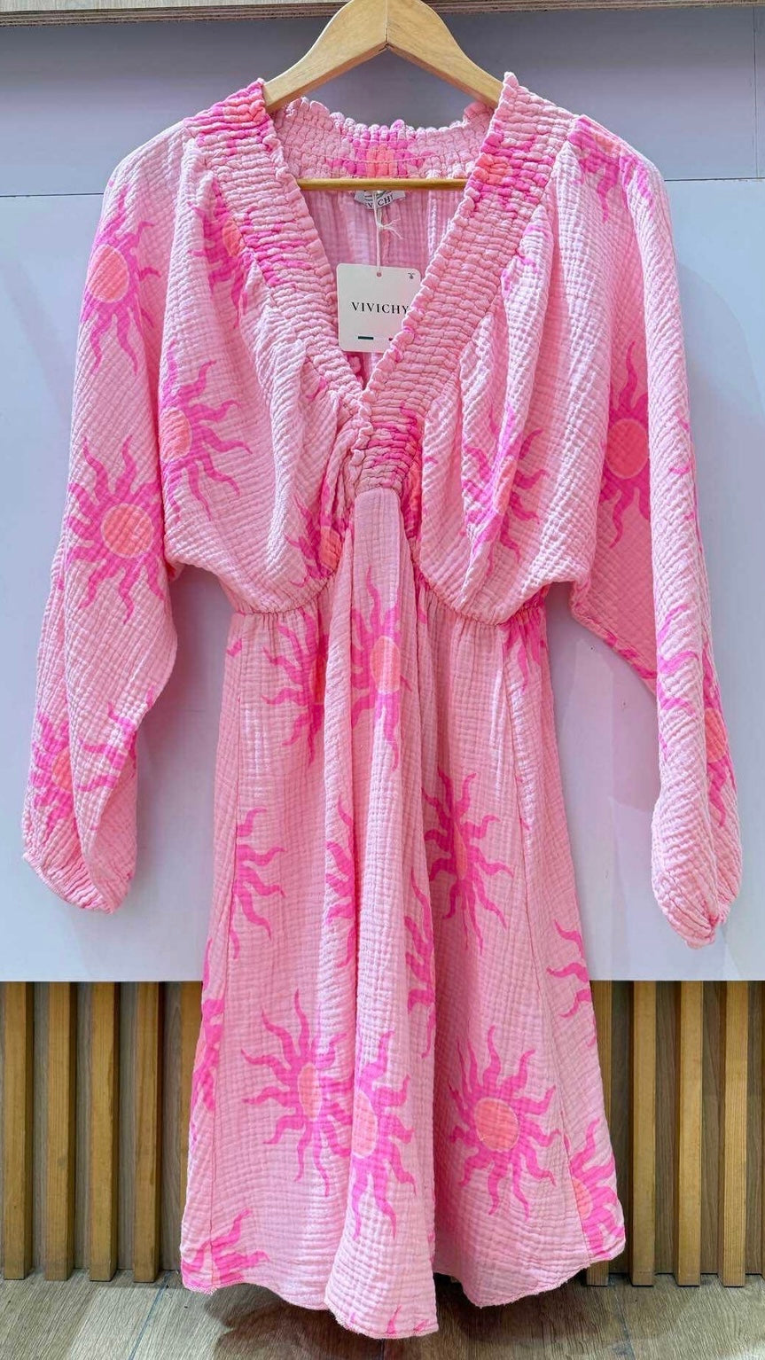 Korte Jurk zonnetjes kleine & grote maten en diverse kleuren