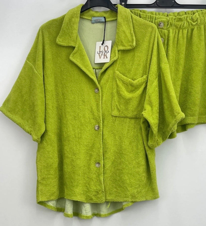 Setje badstof diverse kleuren