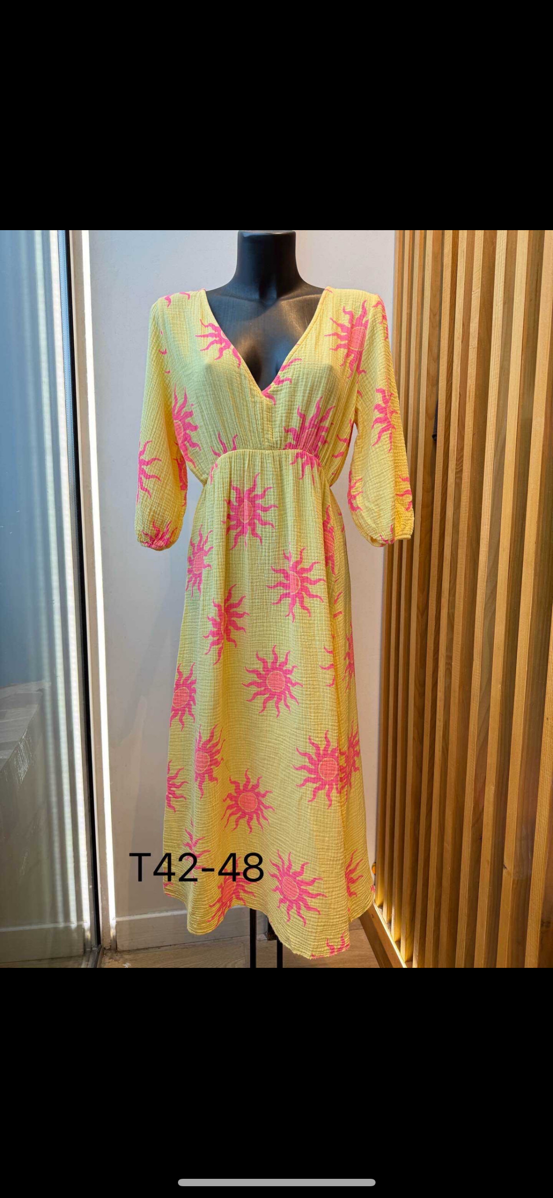 Zonnetjes jurk diverse kleuren