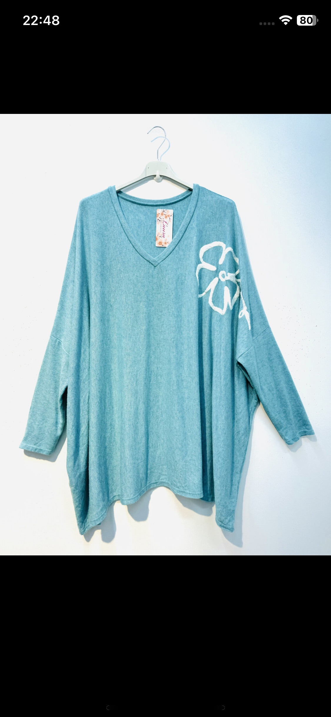Trui bloem plus size